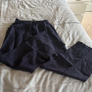 Zara Linen blend Navy Pants